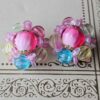 Pink Vintage West Germany signed pastel earrings