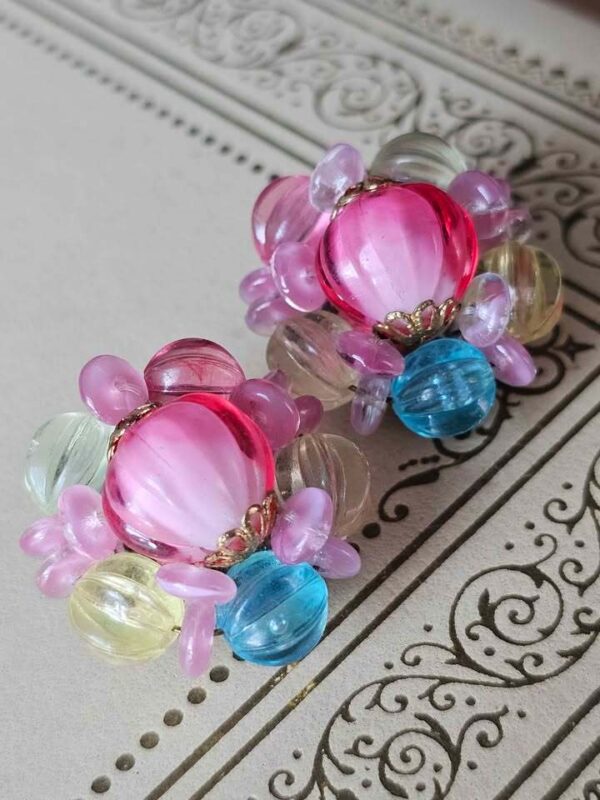Pink Vintage West Germany signed pastel earrings