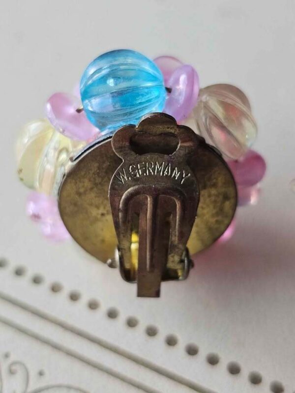 Pink Vintage West Germany signed pastel earrings