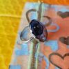 Vintage Silver Tone Cabochon Ring