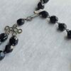 p1-774.jpg Vintage Double Strand Jet Black Faceted Bead Necklace