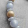 Vintage Blue and Gold Beaded Necklace