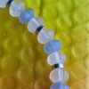 Authentic Vintage Blue and Clear Melon Bead Necklace