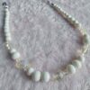 p1-807.jpg Vintage White Milk Glass and AB Crystal Bead Necklace