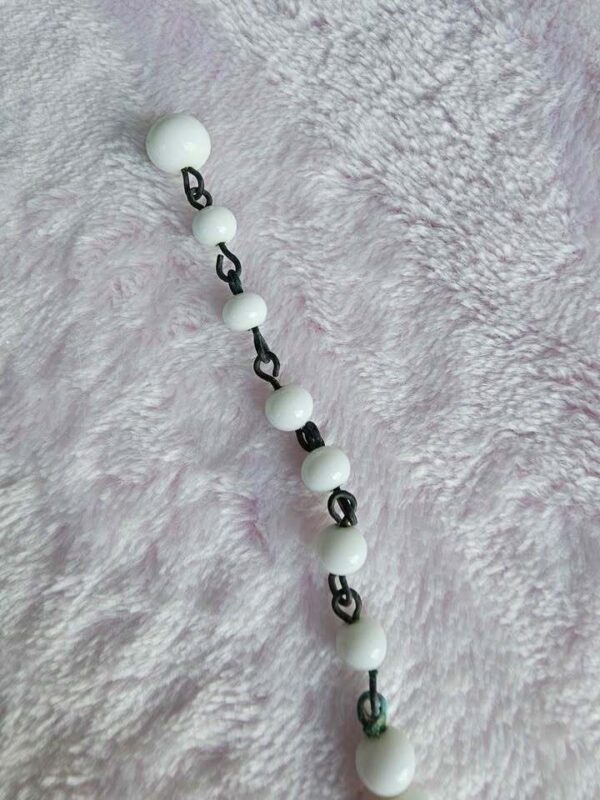 p1-808.jpg Vintage White Milk Glass and AB Crystal Bead Necklace