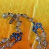 Vintage Double Strand Green and Amber Beaded Necklace