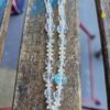 Authentic Vintage Aurora Borealis Crystal Necklace with Teardrop Crystal Pendant