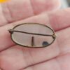 Vintage Dendritic Agate Oval Brooch