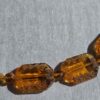 RARE: Vintage Amber Glass Carved Bead Necklace