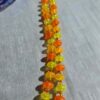 Vintage Flapper style long Orange and Yellow Double Strand lucite Beaded Necklace
