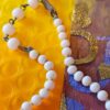Vintage Japan Milk Glass Graduated Bead Necklace