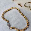 p1-922.jpg 7" Vintage tennis bracelet citrine rhinestone signed Sterling