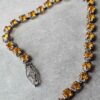 p1-923.jpg 7" Vintage tennis bracelet citrine rhinestone signed Sterling