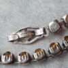 p1-926.jpg 7" Vintage tennis bracelet citrine rhinestone signed Sterling