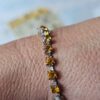 p1-928.jpg 7" Vintage tennis bracelet citrine rhinestone signed Sterling