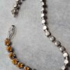 p1-929.jpg 7" Vintage tennis bracelet citrine rhinestone signed Sterling