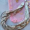 Gorgerous 7.5" Vintage Multi-Strand Italy 925 Silver Herringbone Bracelet