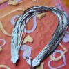 Gorgerous 7.5" Vintage Multi-Strand Italy 925 Silver Herringbone Bracelet