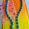 p1-996.jpg Vintage Blue and Green Beaded Necklace