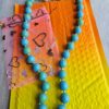 p1-997.jpg Vintage Blue and Green Beaded Necklace